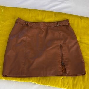 Free people vegan leather skirt
